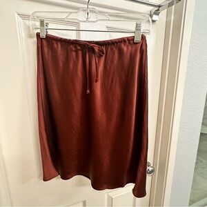 Madewell Brown Silk mini skirt